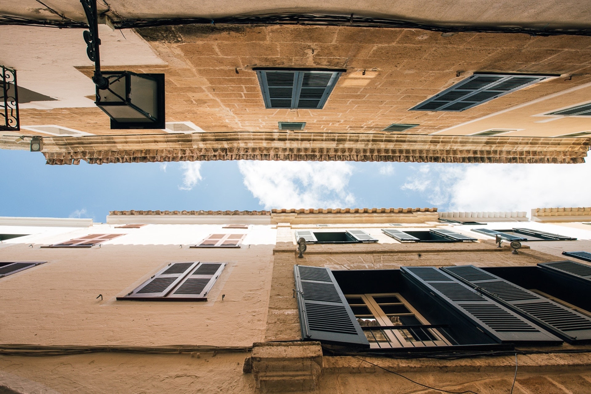 Architecture des maisons à Ciutadella à Minorque