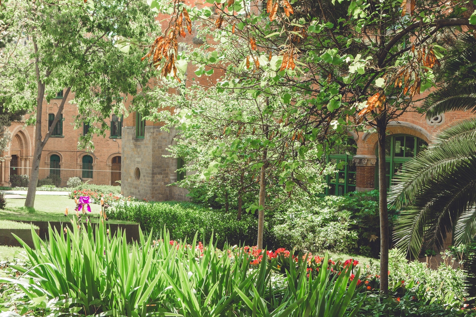 Les jardins de l'hospital Sant Pau à Barcelone