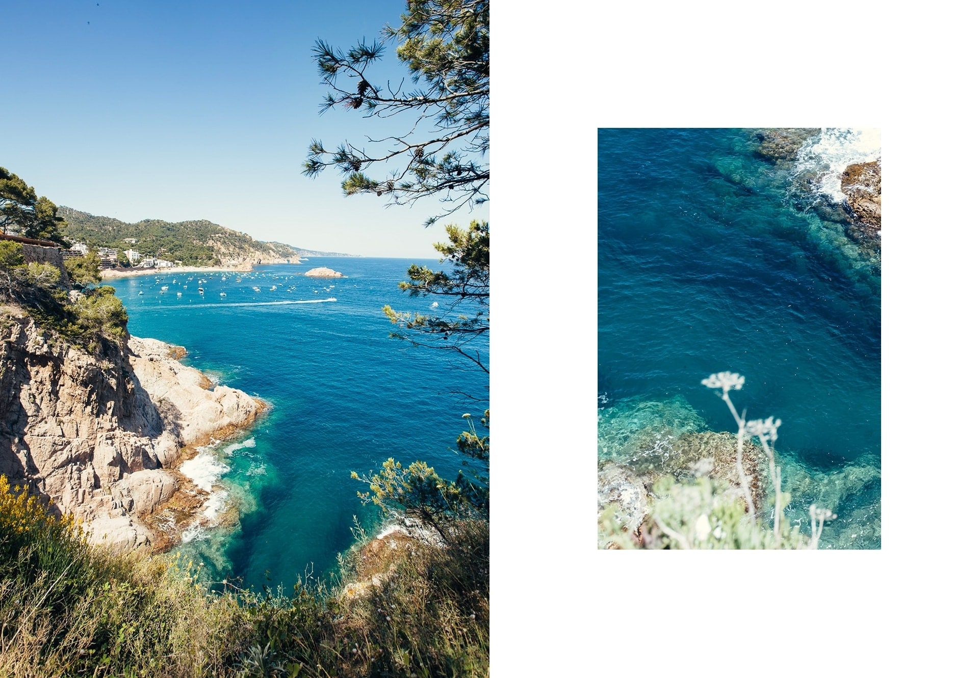 Vue mer de Tossa de Mar sur la Costa Brava
