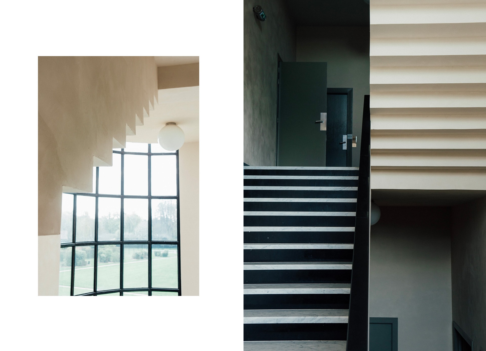 Les escaliers en marbre de la villa Cavrois