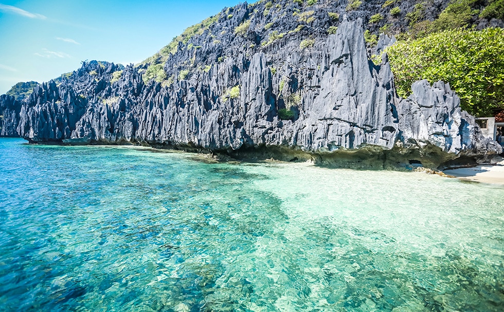 Vue depuis Matinloc Island aux Philippines