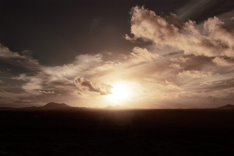 Coucher de soleil à la Caleta Famara
