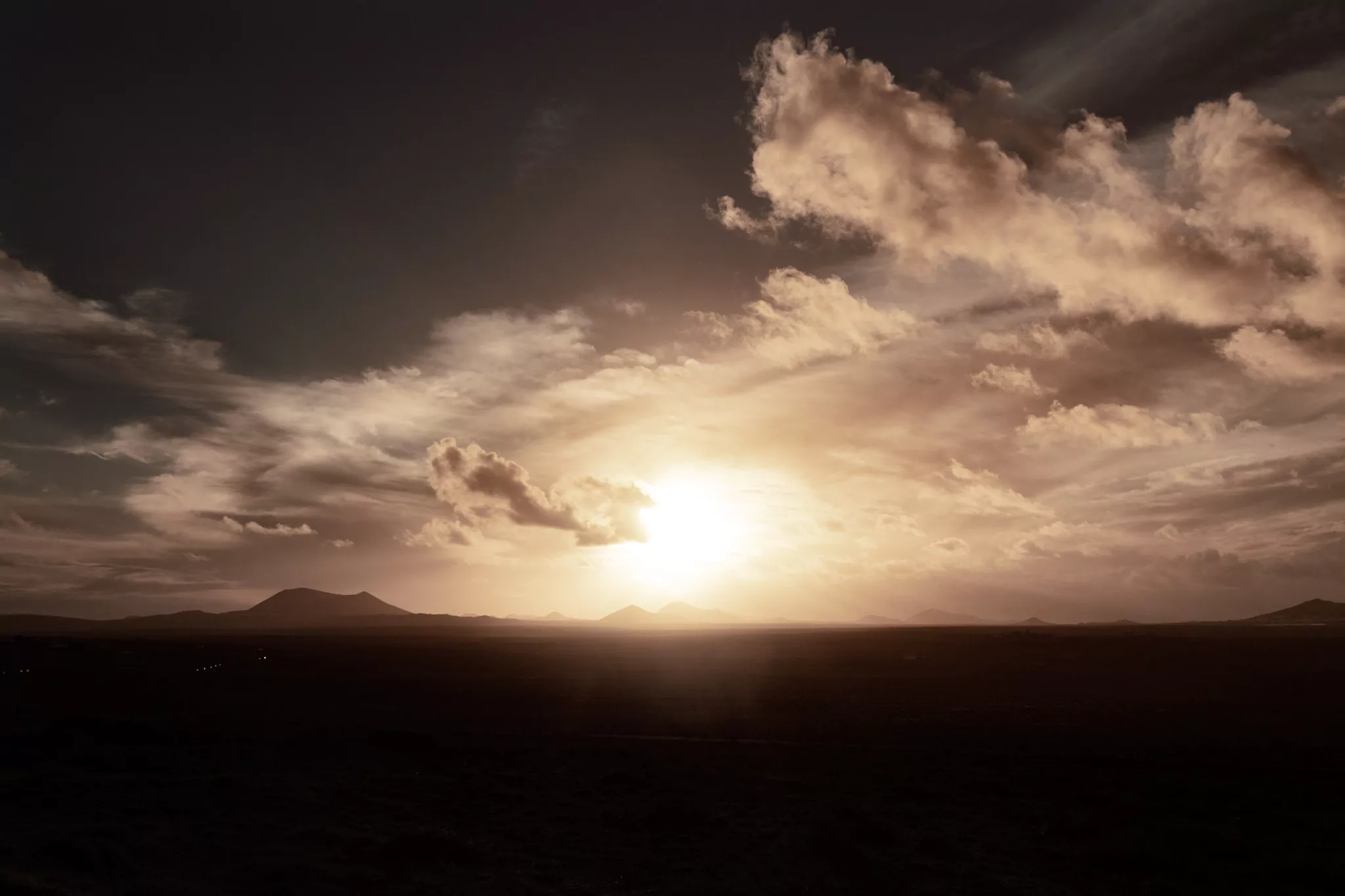 Coucher de soleil à la Caleta Famara