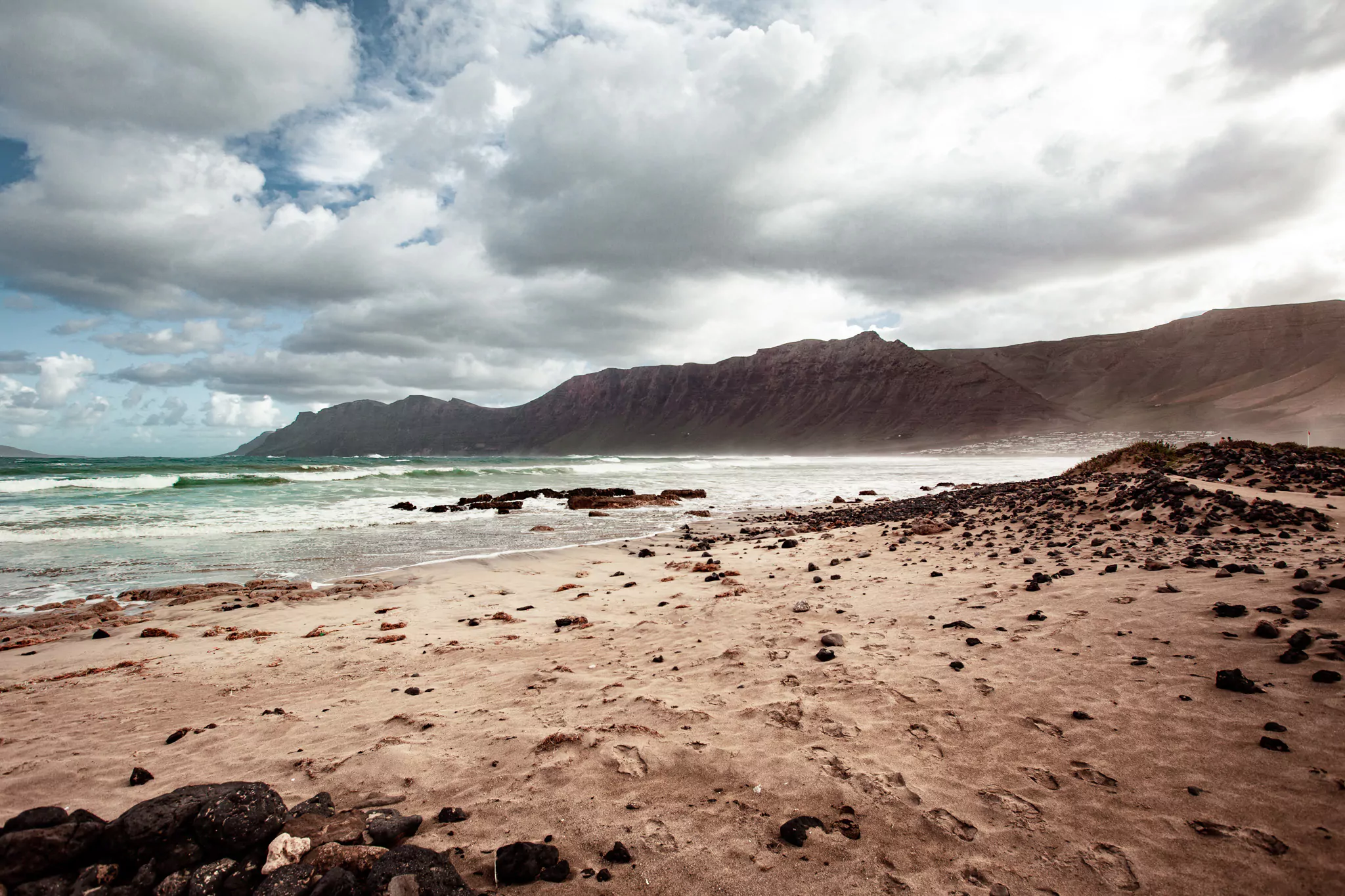 Bord de mer de la Caleta Famara à Lanzarote